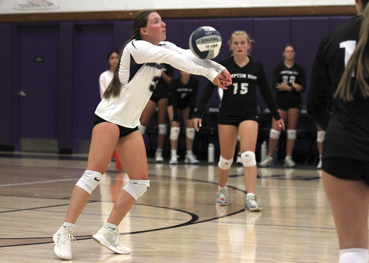Senior libero Lilly Maffia passes the ball. DESIRÉE KEEGAN