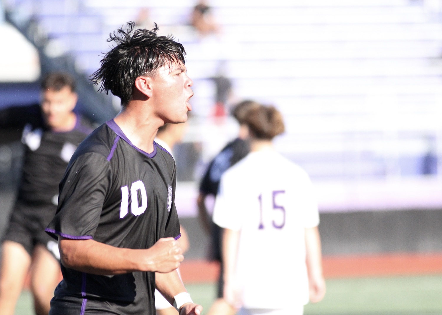 Senior Giorgio Sinchi celebrates his first varsity goal. DESIRÉE KEEGAN