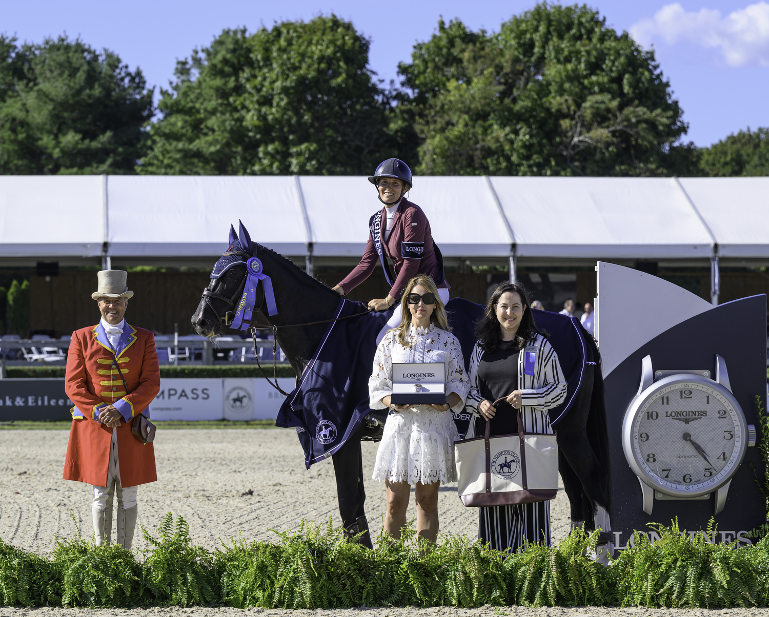 Jessica Mendoza and In The Air were the winners of the Longines 400,000 Grand Prix on Sunday.  MARIANNE BARNETT