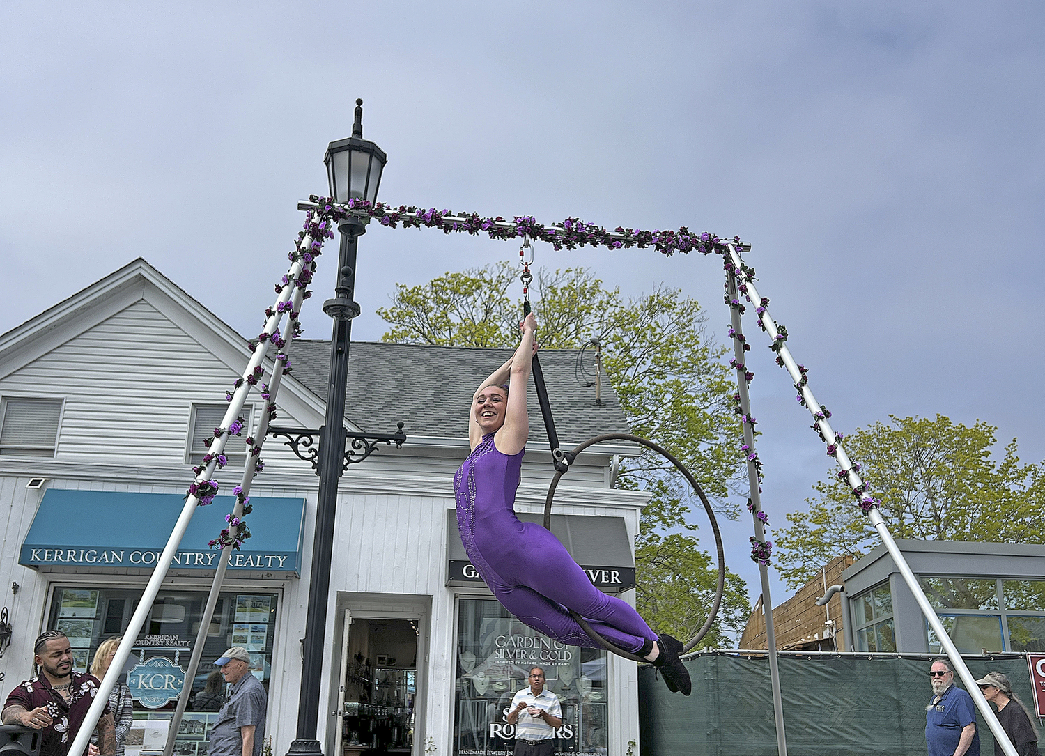 The festival will feature Honey in the Air, a group of aerialists whose eye-popping performance was a big hit with kids during the village’s annual Spring Fling event earlier this year.  DANA SHAW