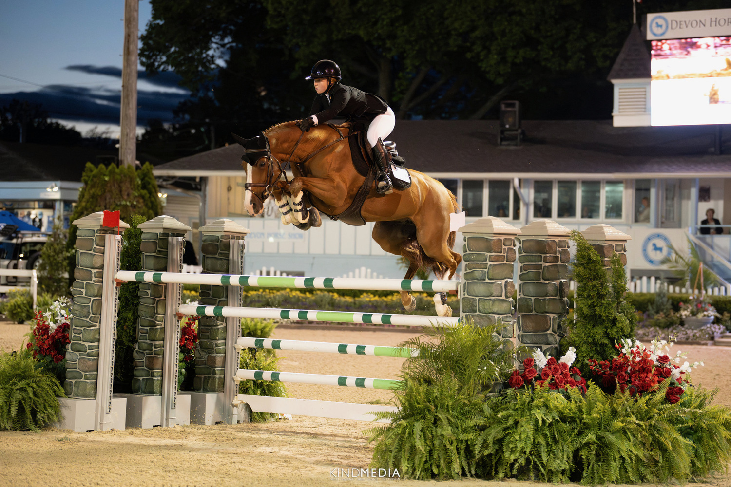 Alexa Lignelli, who graduated from Pierson High School in June, with her horse, XO Zadora. The pair have found success early in their partnership, and will compete together at the Nations Cup in Belgium starting on September 17. They're shown here winning champion at the Devon Horse Show in Pennsylvania.