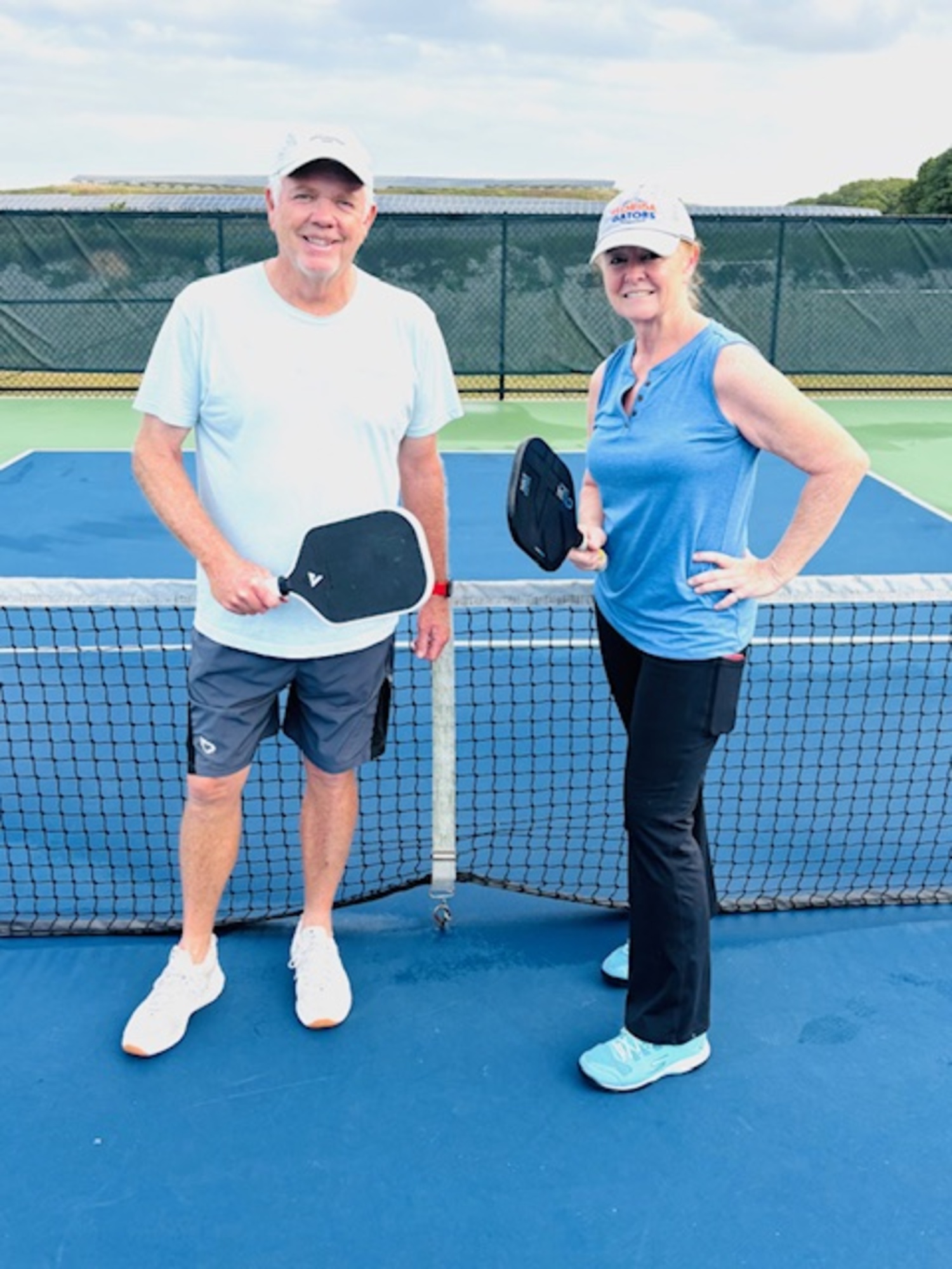 Pickleballers Scott Johnston and Kiera Fitzgerald.  COURTESY VINNY MANGANO