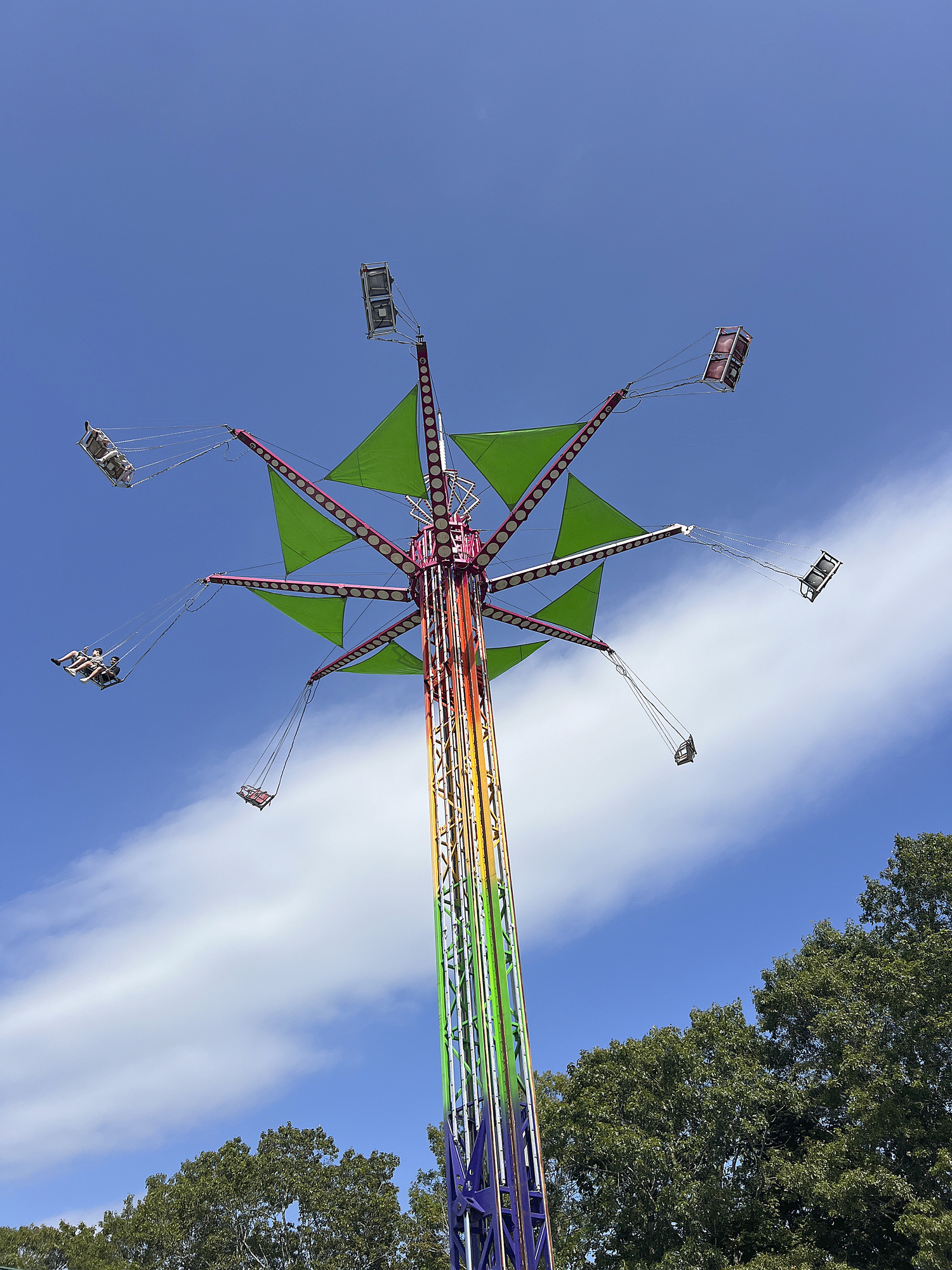 Carnival rides at the San Gennaro Fest of the Hampton.