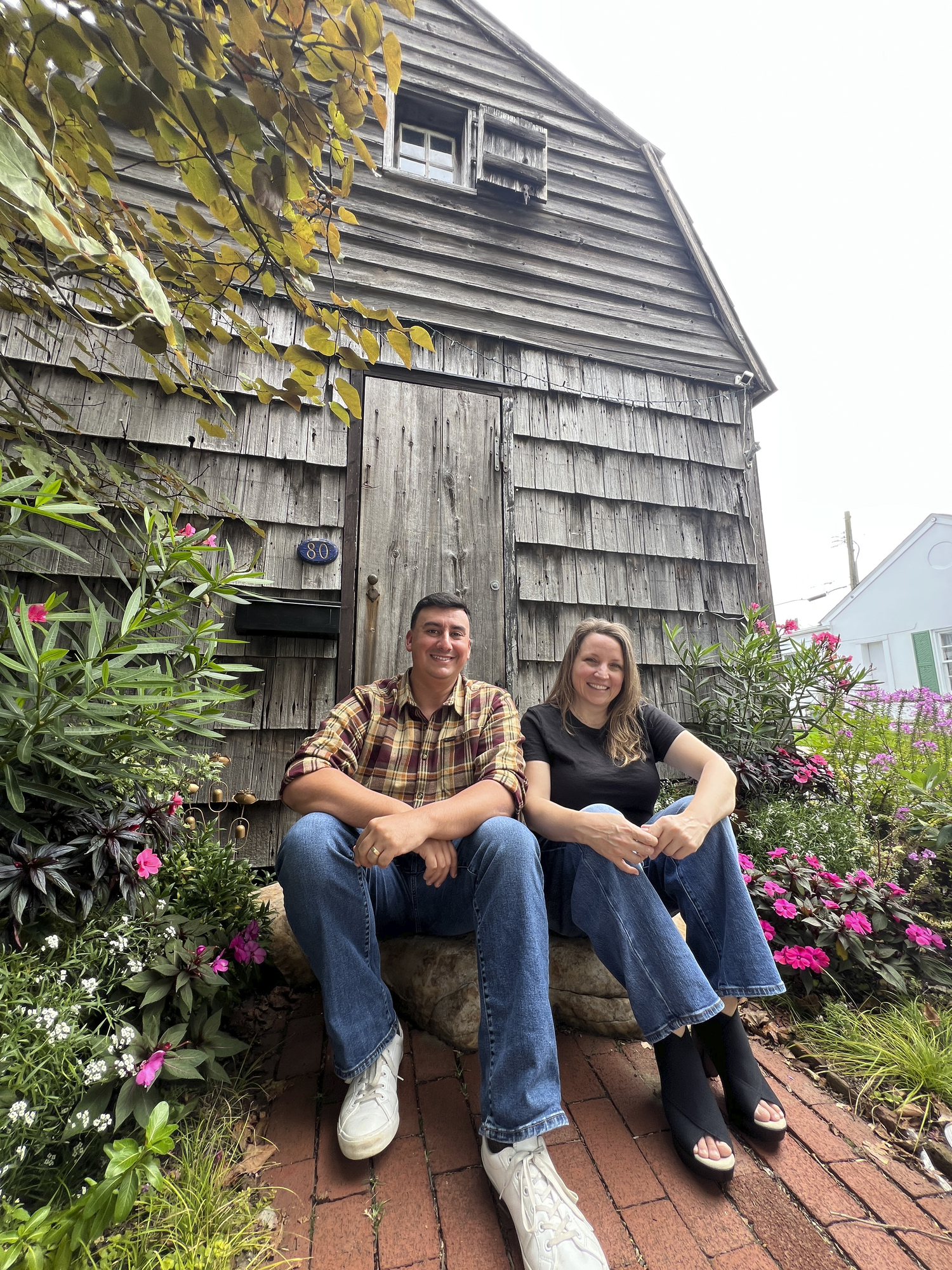 Tim Van Wickler, director of operations and programs for the Southampton History Museum and Executive Director Sarah Kautz at the Pelletreau Silver Shop.  DANA SHAW