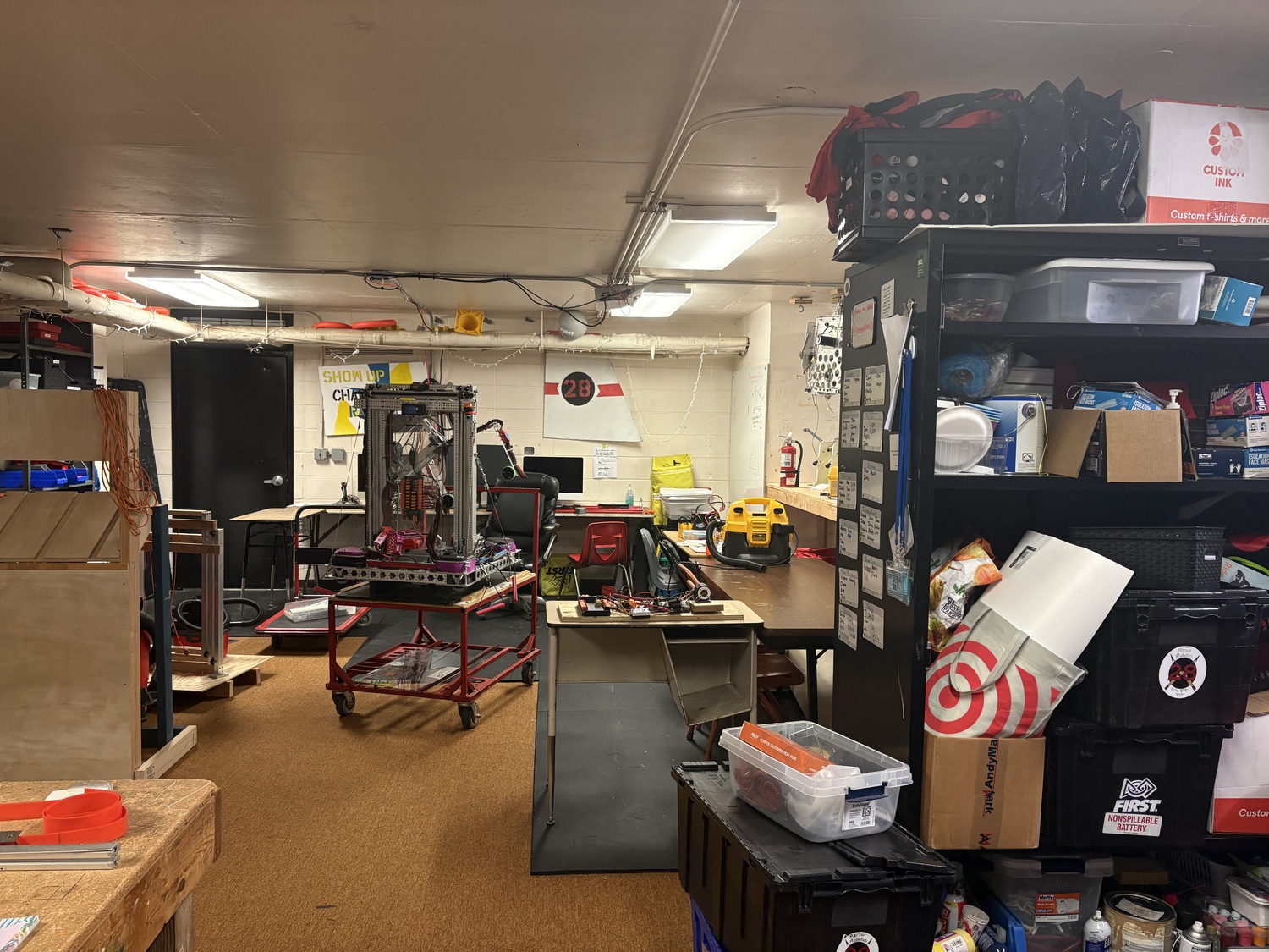 The current robotics room is too small, and located in a windowless basement area that has not been renovated in decades. CAILIN RILEY