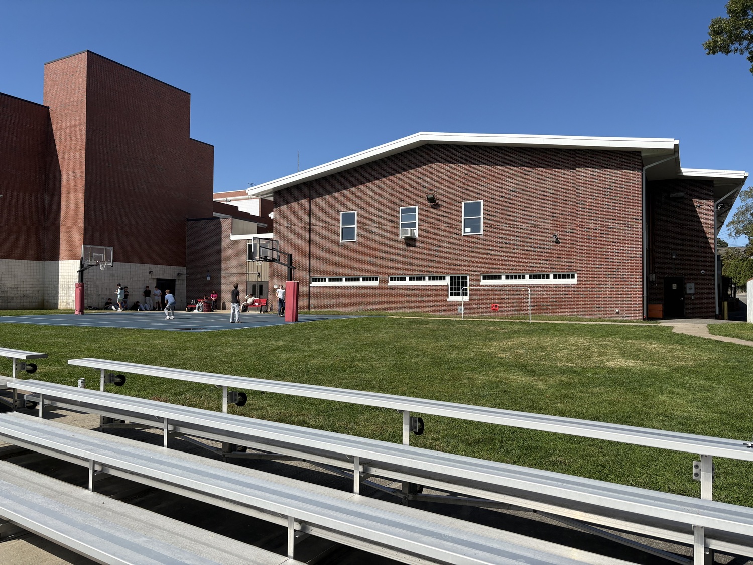 The new gym would be added onto the back end of the current gym, but would not impede on the back athletic field, which is used for the school's interscholastic sports teams and physical education classes. CAILIN RILEY