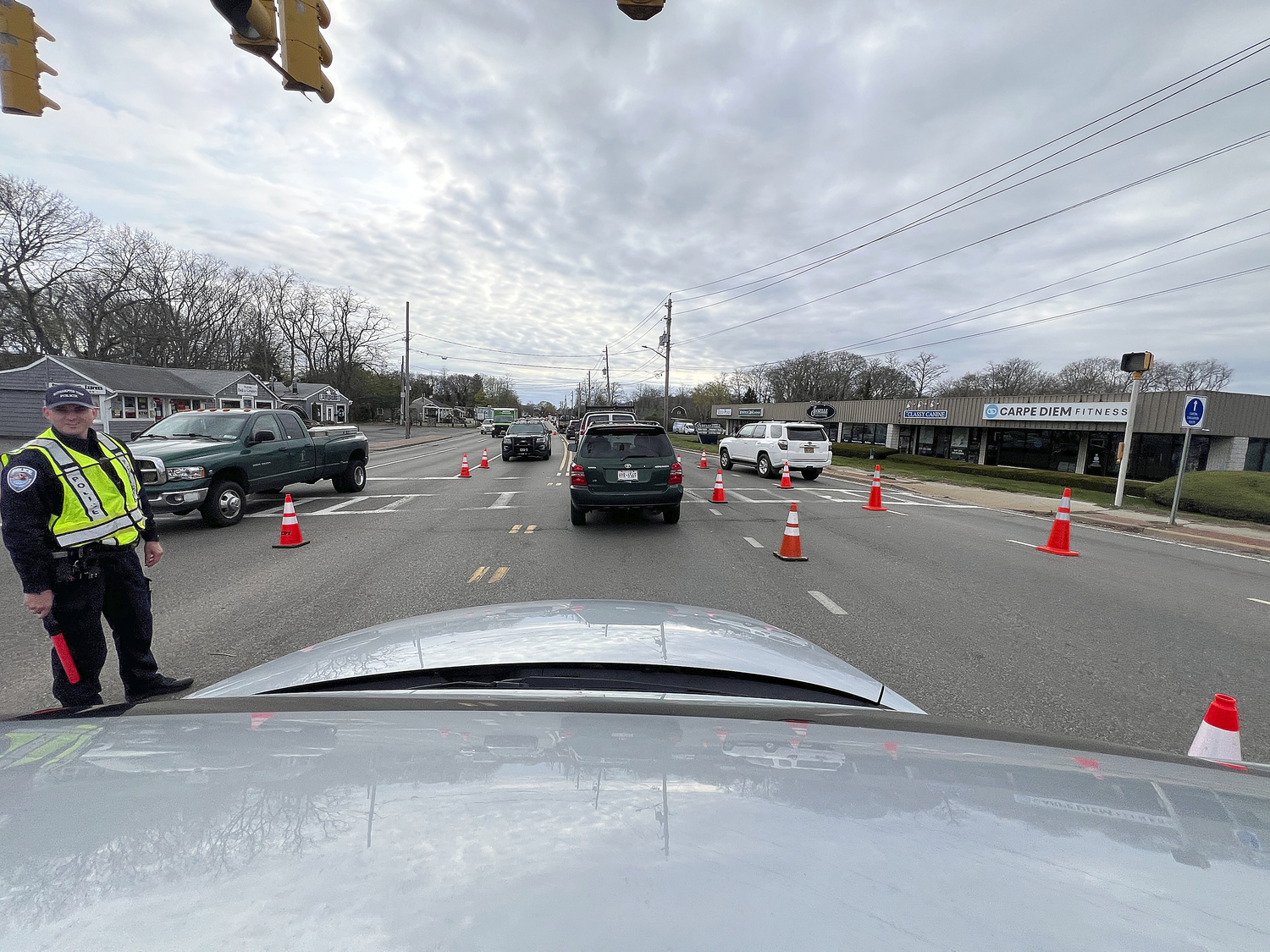 The County Road 39 traffic experiment in the spring of this year.  DANA SHAW