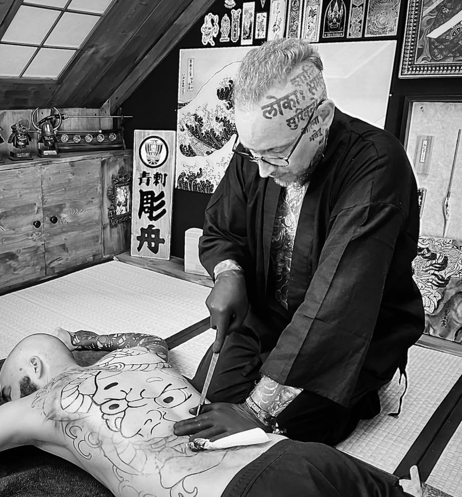 Horifune Irezumi is a sought-after expert in the ancient Japanese art of Tebori, 