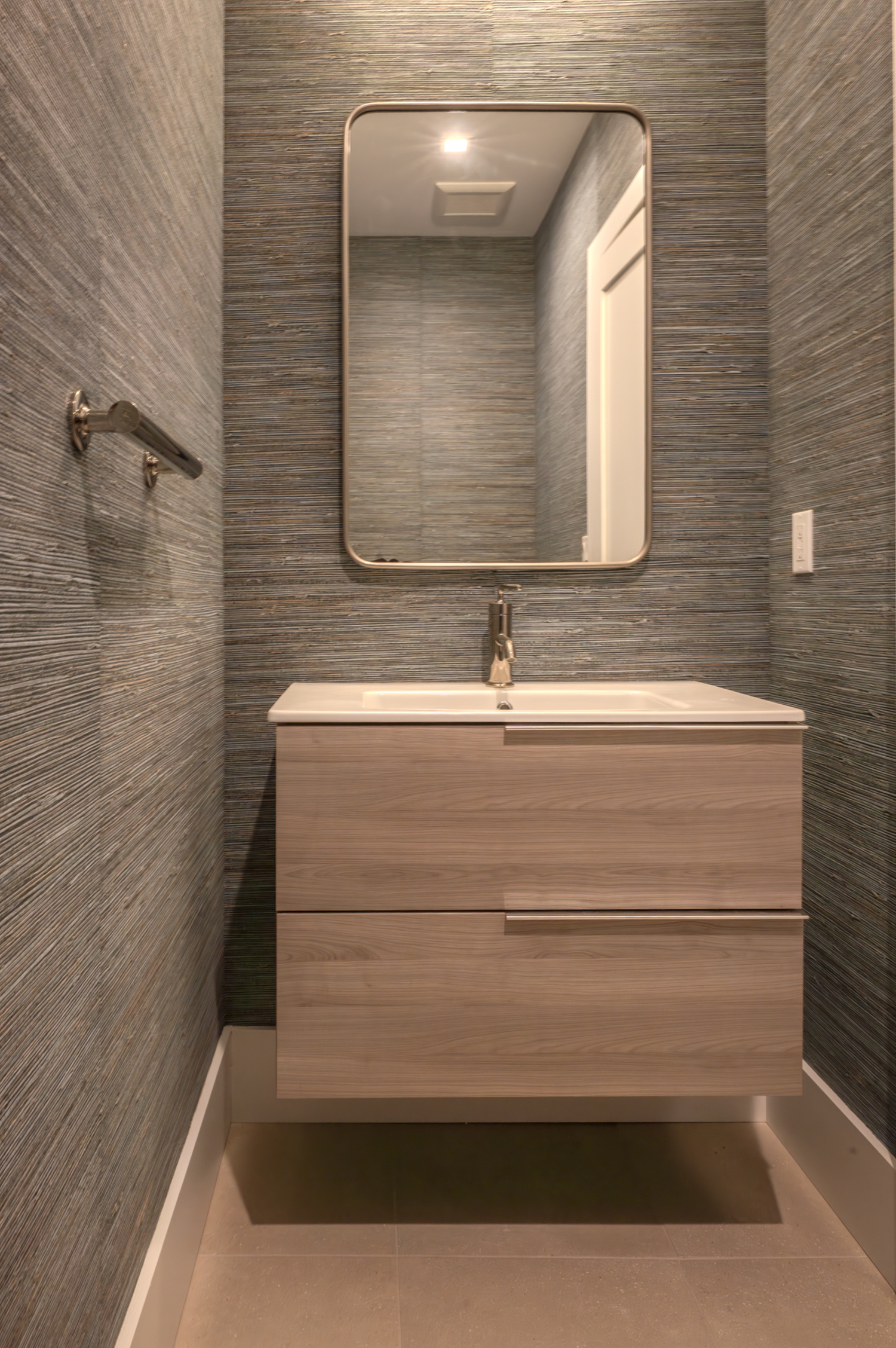 A powder room in a unit at The Gables Westhampton Beach. COURTESY INLET REAL ESTATE CAPITAL