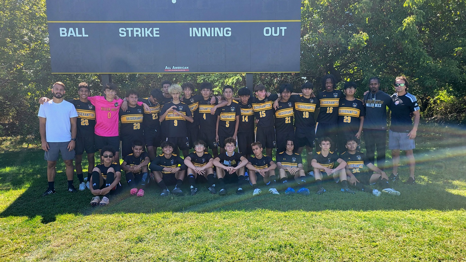 The Bridgehampton boys soccer team has entered its first-ever varsity season this fall.  DREW BUDD