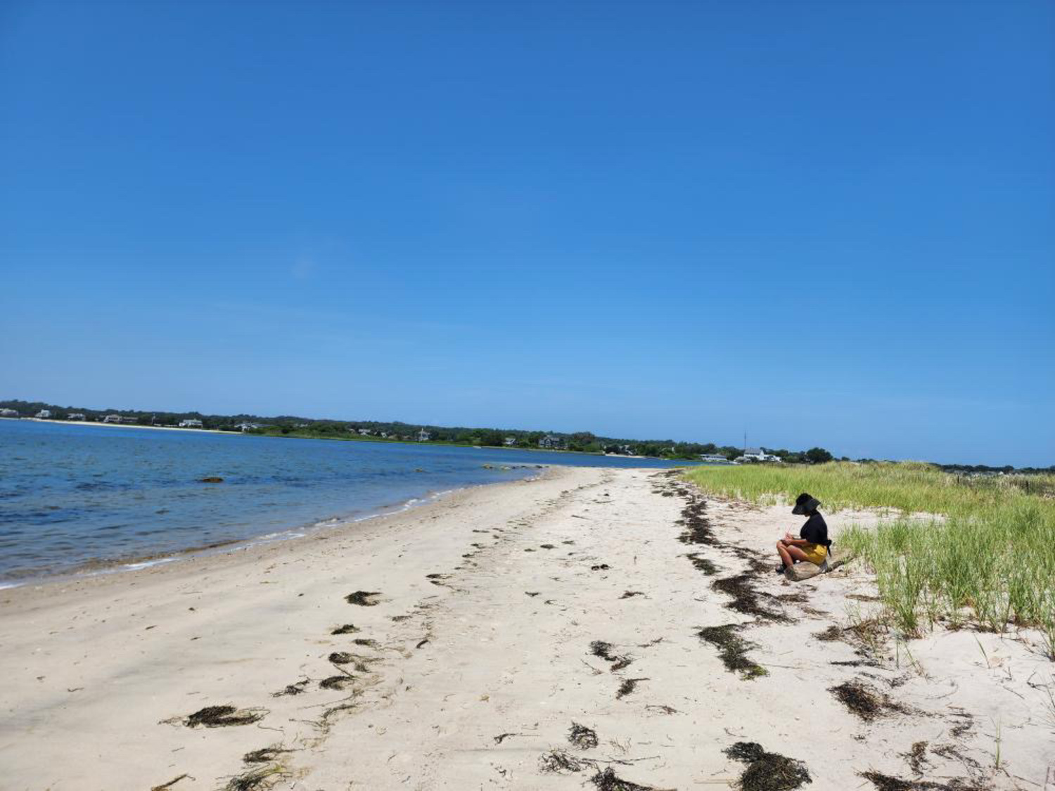 Nanibah Chacon draws by the water. JEREMY DENNIS