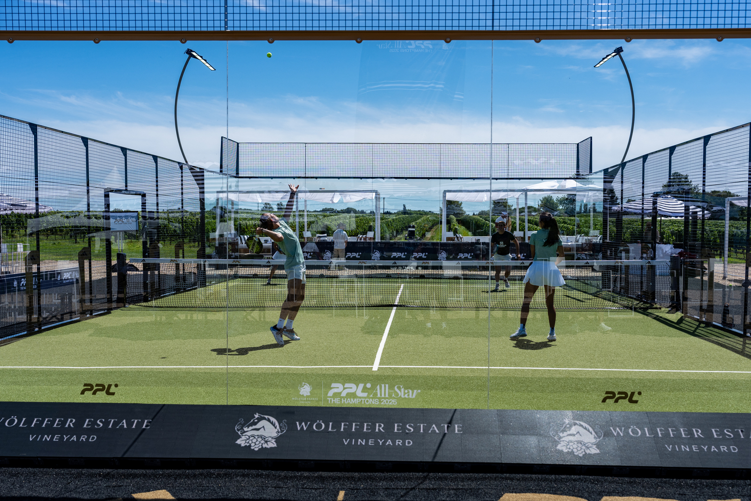 Wölffer Estate Vineyard played host to the Pro Padel League for the first time ever this past Saturday.  RON ESPOSITO
