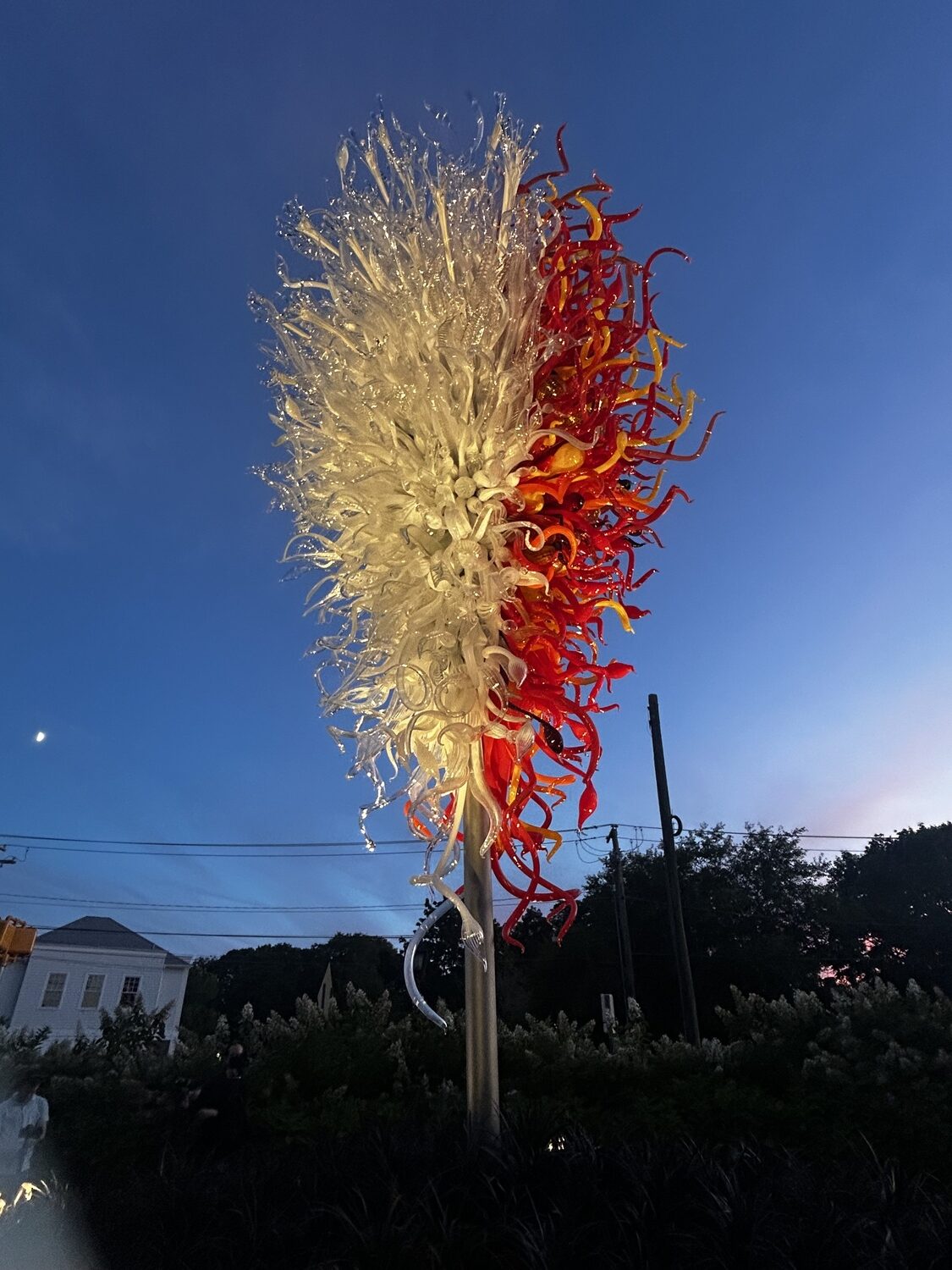 The Children's Holocaust Memorial Tower, created by Dale Chihuly, is dedicated to 1.5 million Jewish children who were murdered during the genocide. COURTESY THE HAMPTON SYNAGOGUE