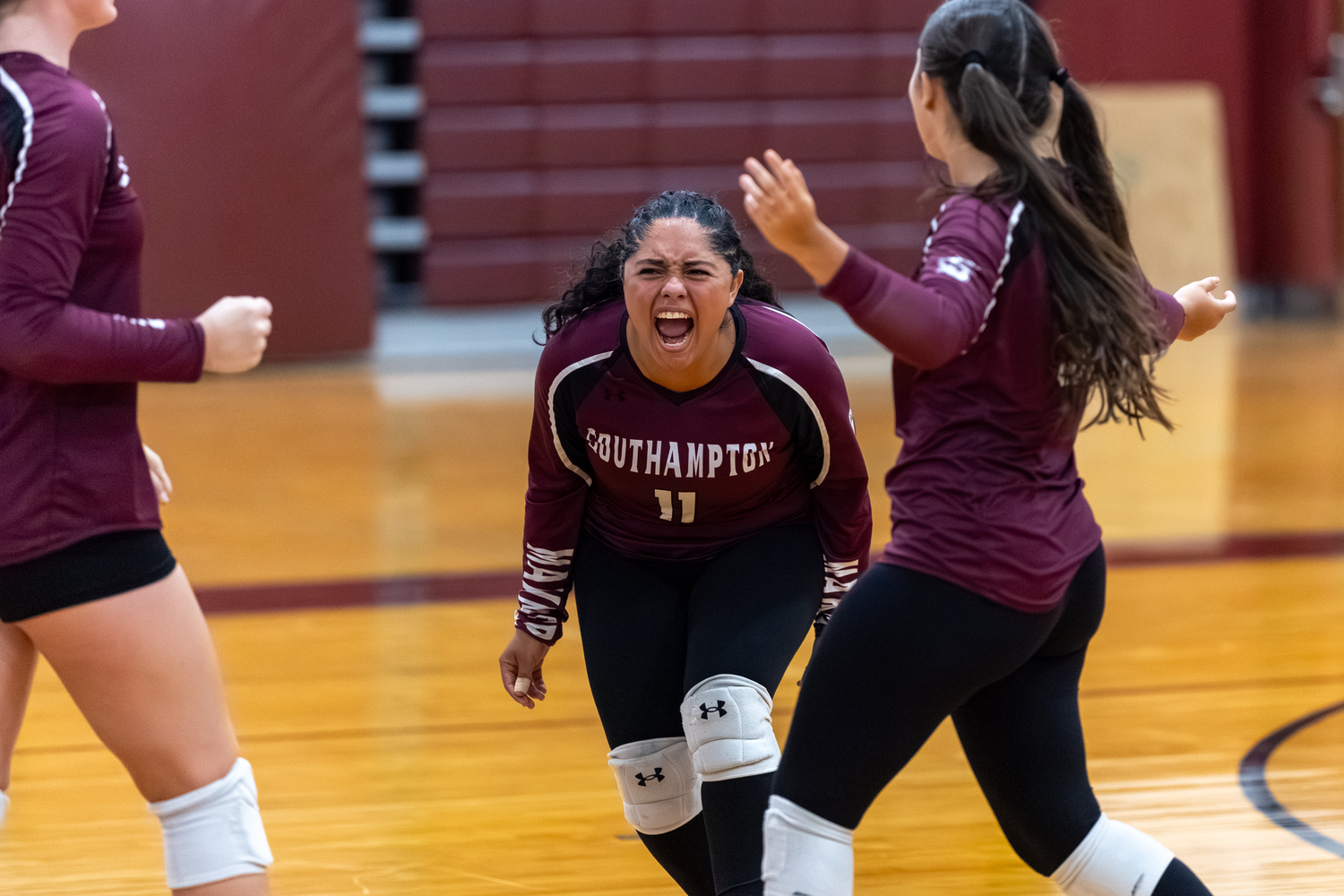Lucia Obregon is fired up after a point.  RON ESPOSITO
