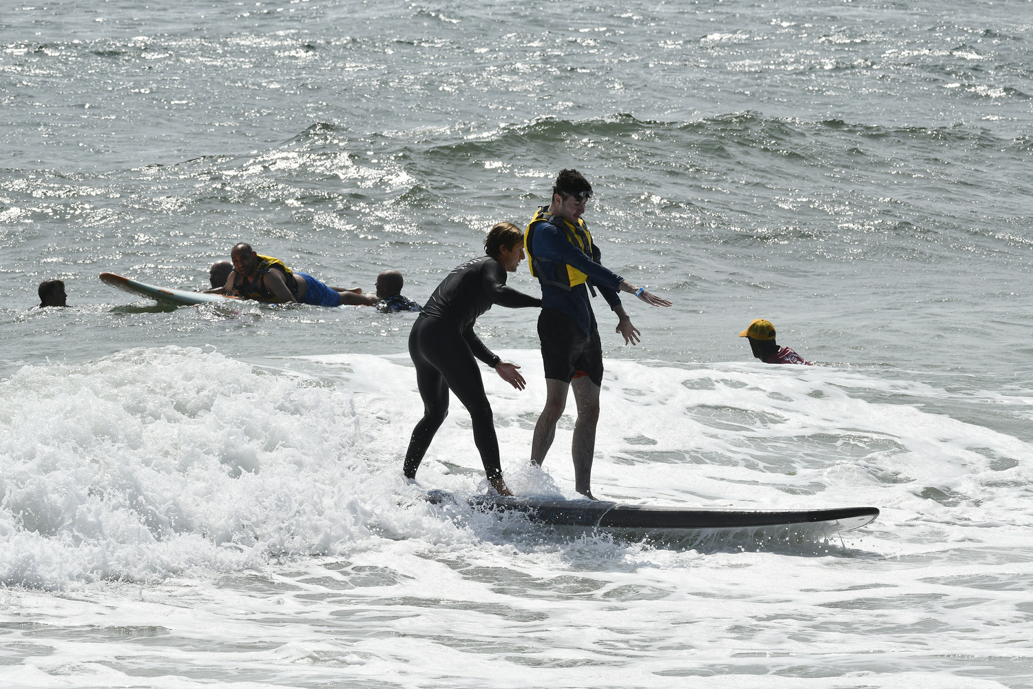 Surfers Healing was at Ponquogue Beach in Hampton Bays on September 9. The mission of Surfers Healing is to enrich the lives of people living with autism by exposing them to the unique experience of surfing.  DANA SHAW