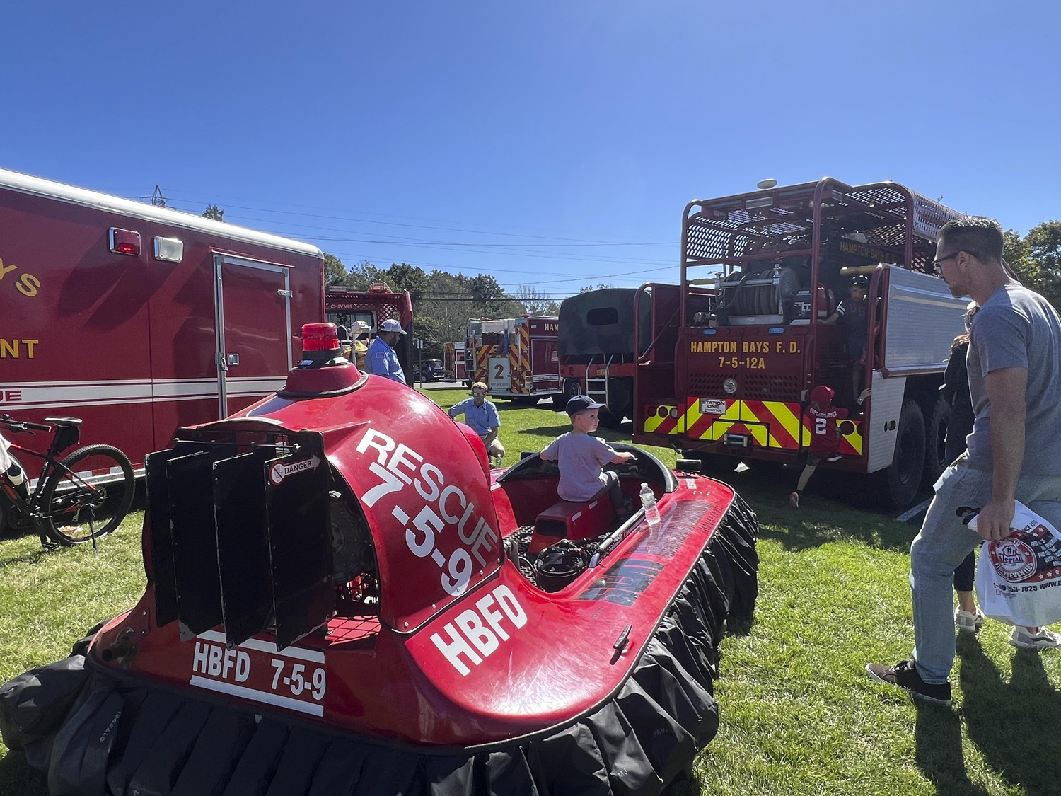 The Hampton Bays Fire Department hosted an open house on Saturday at the Montauk Highway firehouse.  DANA SHAW