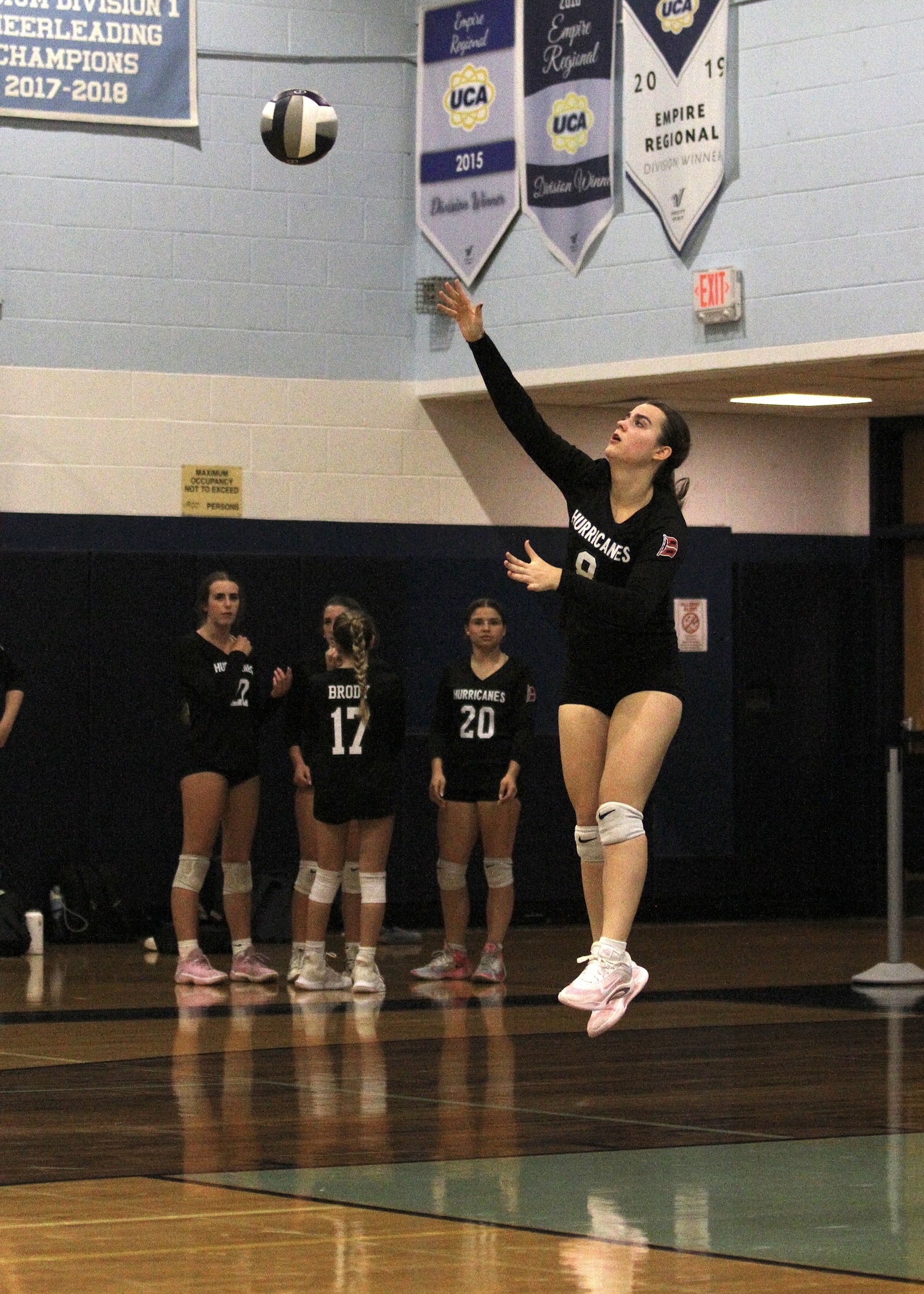 Senior setter Emma O'Came serves up one of three aces. DESIRÉE KEEGAN