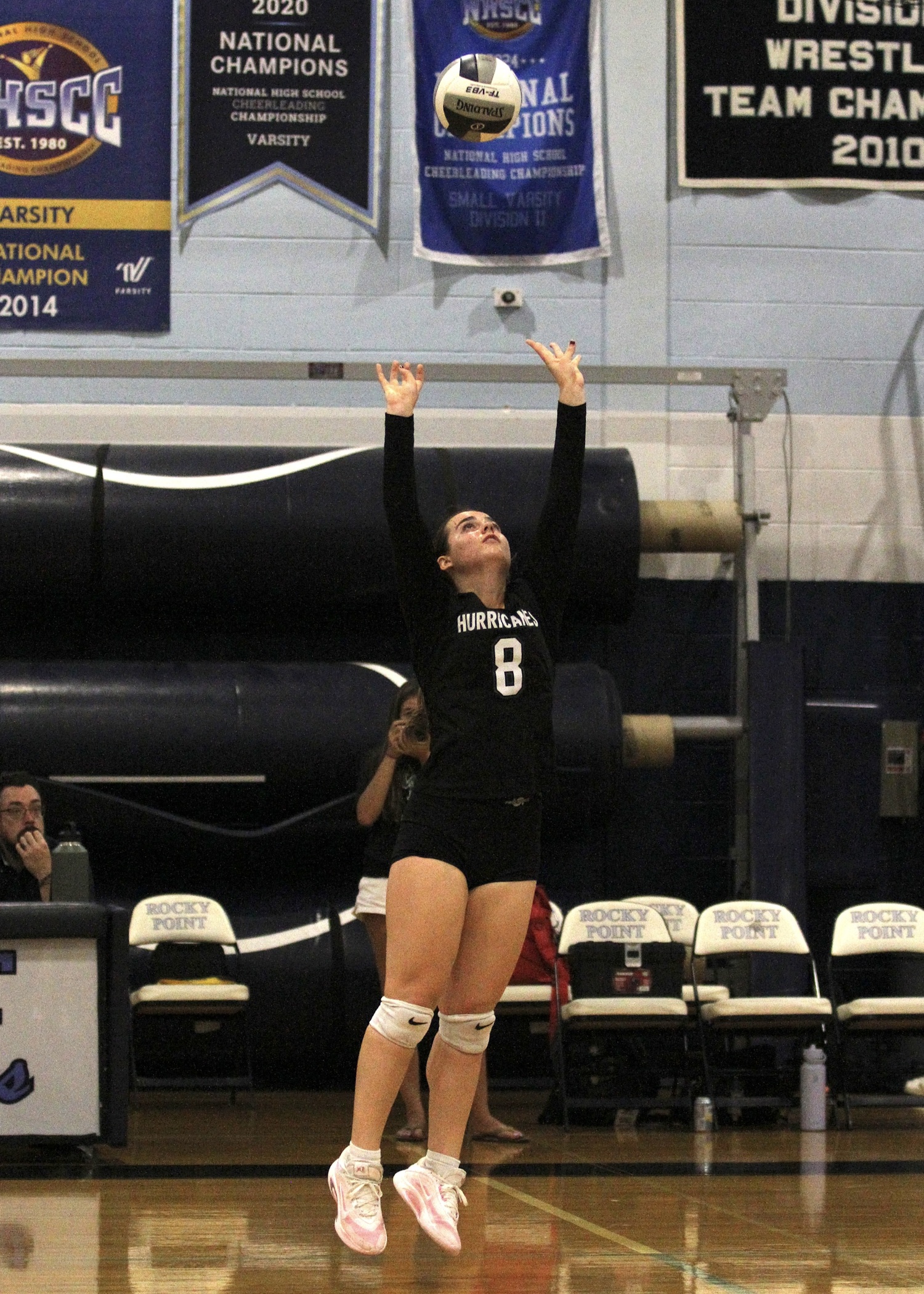 Senior setter Emma O'Came sets the ball. DESIRÉE KEEGAN