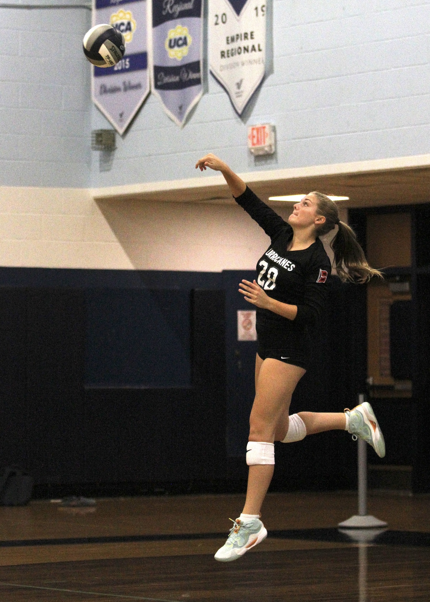 Sophomore middle blocker Reilly Maloney served eight aces against Rocky Point Thursday. DESIRÉE KEEGAN