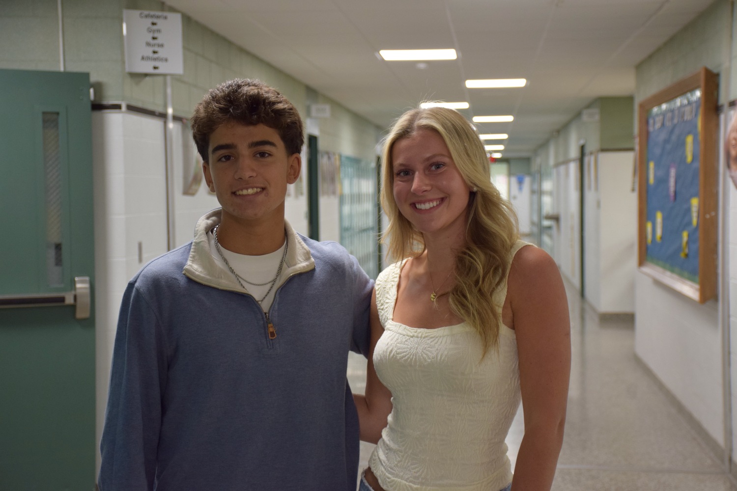 Westhampton Beach High School students Nico Grazina and Emily Edwards were recently appointed as the Westhampton Beach School District Board of Education’s ex officio board members. COURTESY WESTHAMPTON BEACH SCHOOL DISTRICT