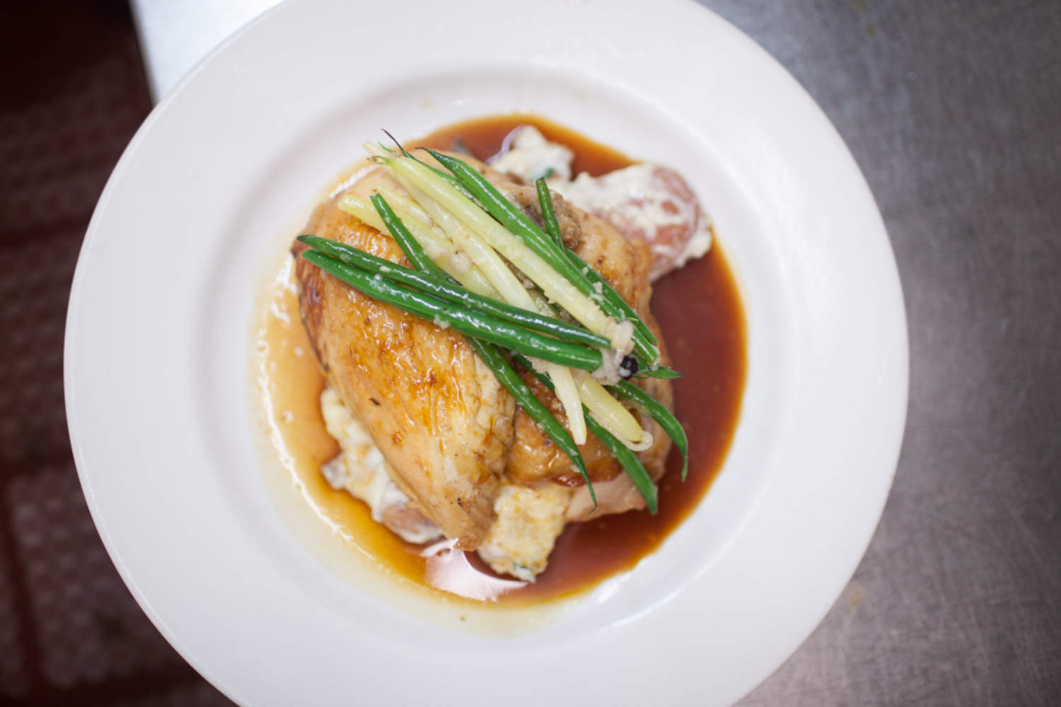 Chef Jason Weiner’s roast chicken, available at Almond in Bridgehampton, which has announced new fall specials for the season.
