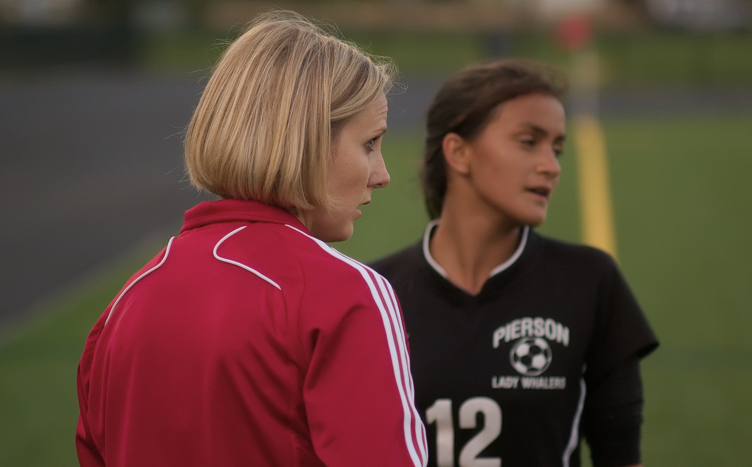 Hailey Luzim, shown here coaching the Pierson girls soccer team in 2010, has returned to coach boys soccer this season.   FILE PHOTO