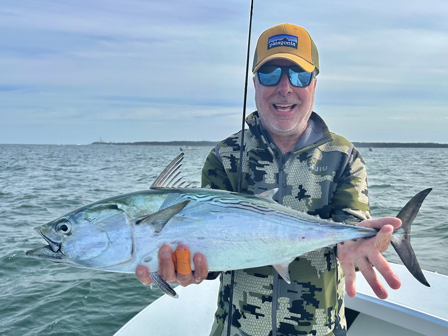 The false albacore fishing had been very good up until last week's big storm. Ted Pearlman caught this nice one fishing with Capt. Merritt White off Montauk. CAPT. MERRITT WHITE