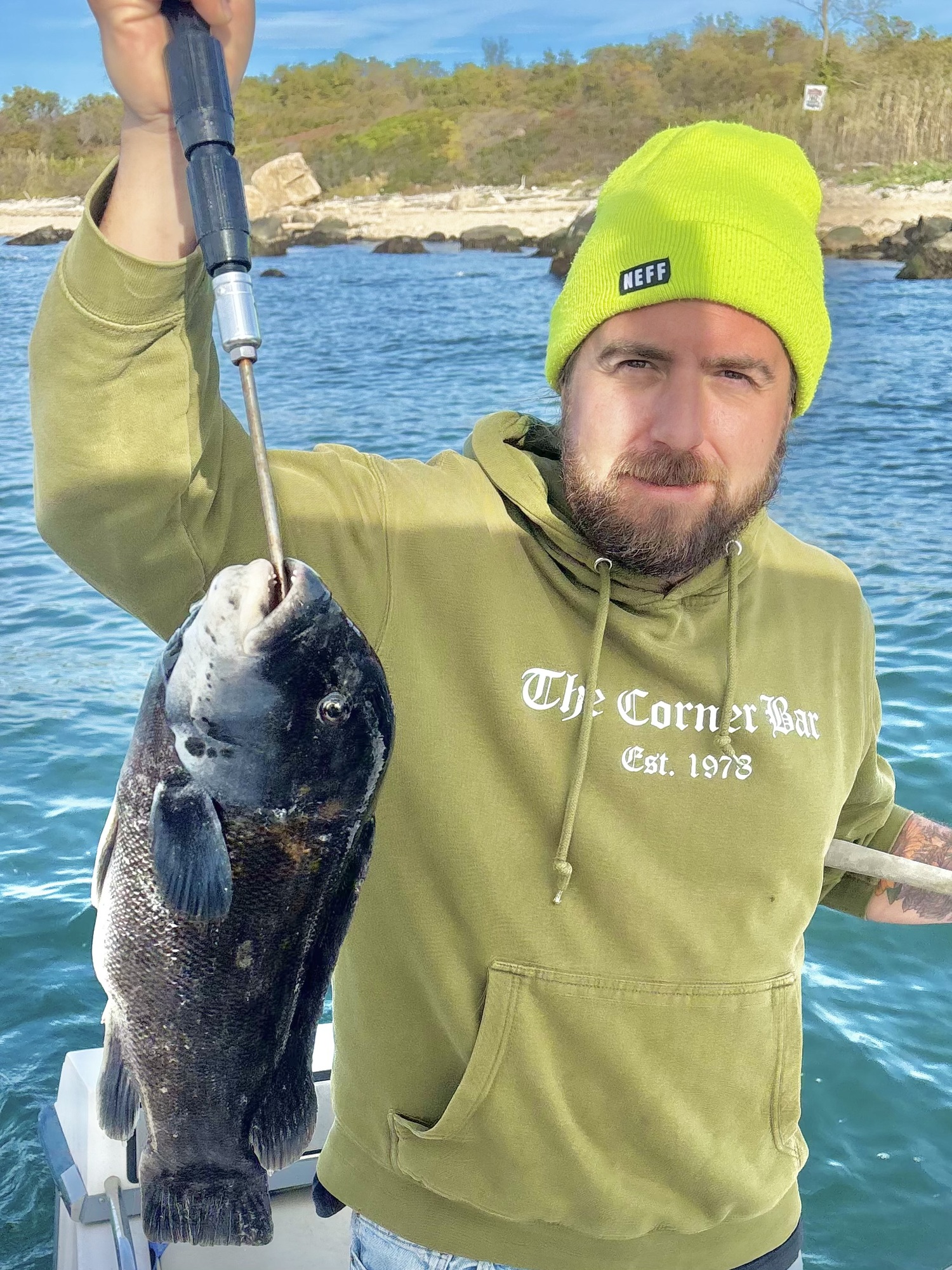 The blackfish season opened this past weekend and the tog were chewing already. Matt Brophy of Sag Harbor got this nice one fishing off the North Fork.