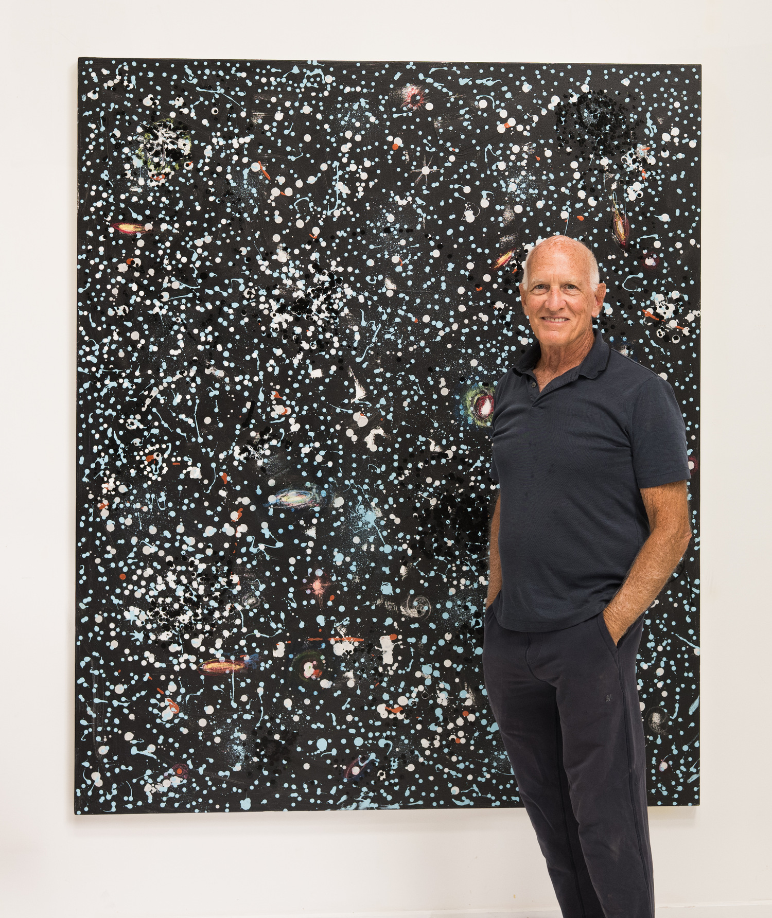 Jonathan Nash Glynn with his artwork. CHRISTINE JOHNSON