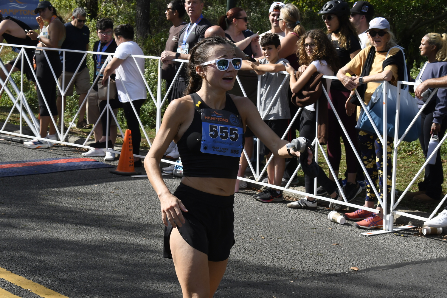 Ashley Reese of Panama City, Florida, was this year's female champion of the Hamptons Marathon. DREW BUDD