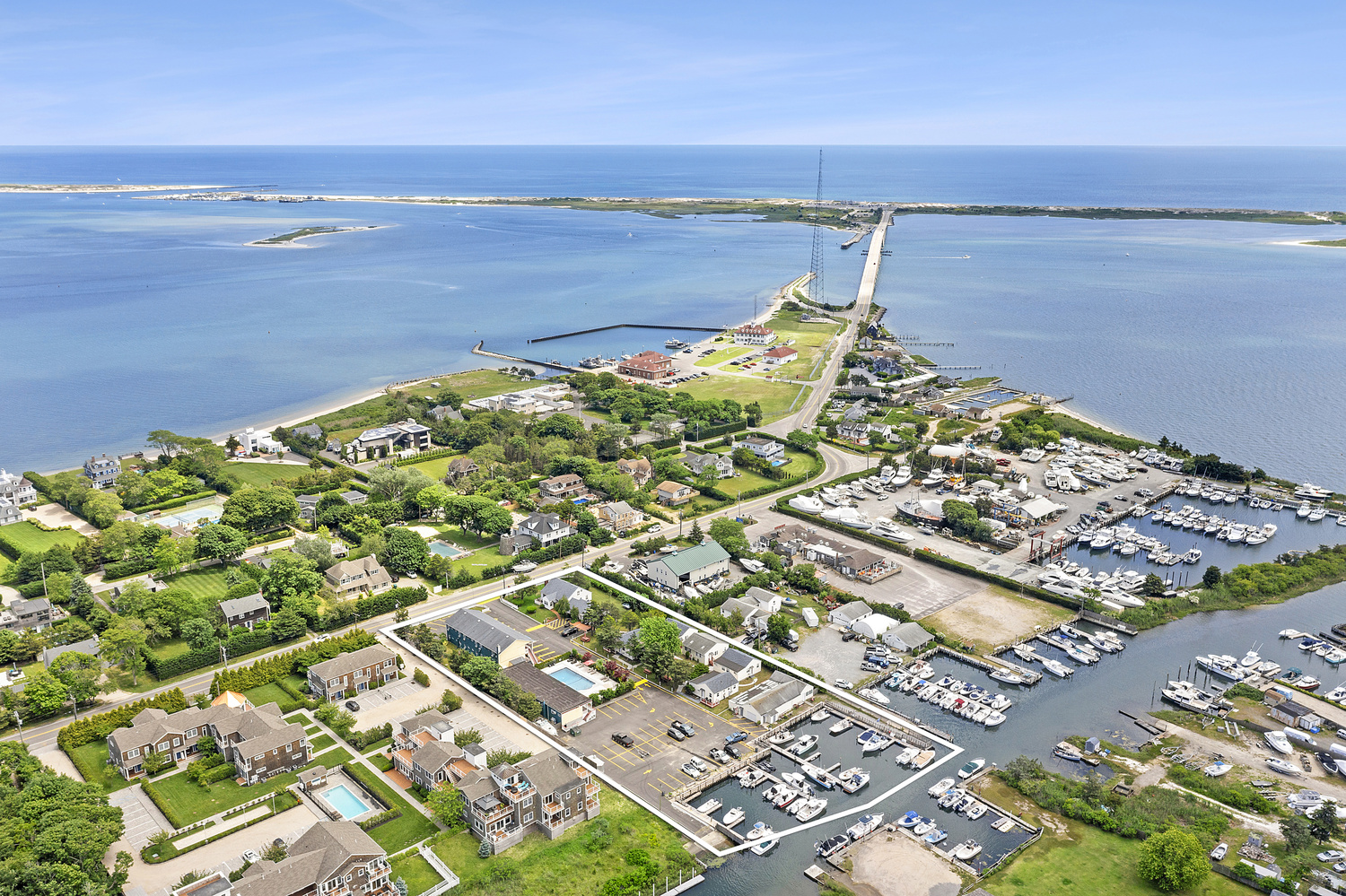 Bay Watch Hotel & Marina, located at 72 Foster Avenue in Hampton Bays, has hit the market for $10.5 million. COURTESY CORCORAN
