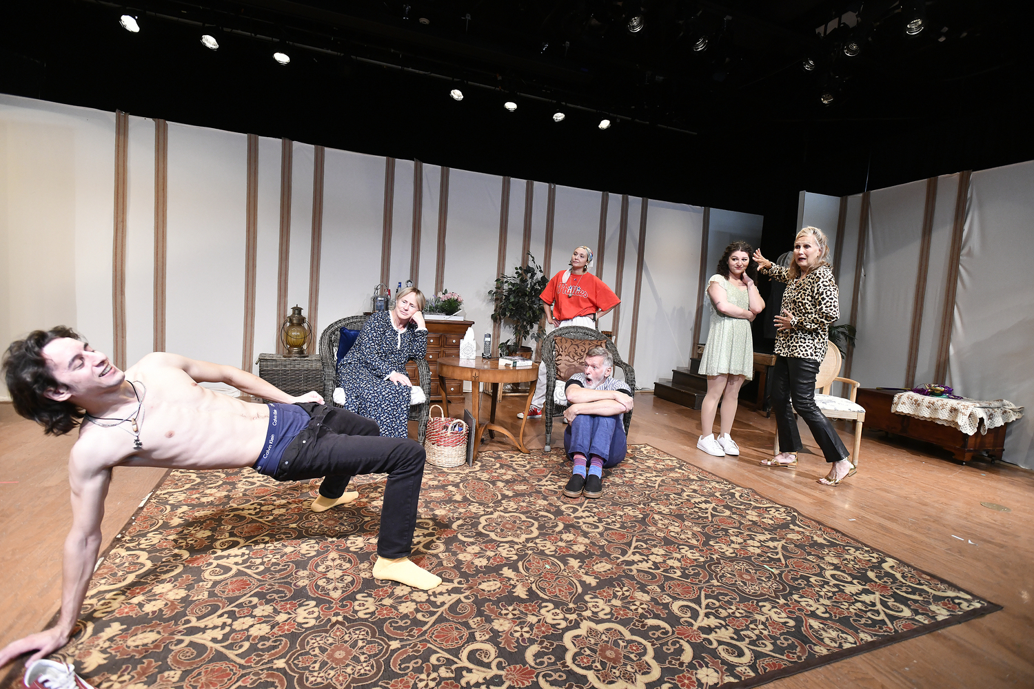 Thaddeus C. Plezia, Bonnie Grice, Randall Hemming, Kristin Dougherty, Leah Kerensky and Aly Friedman in a scene from 