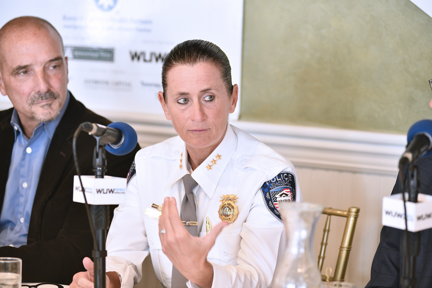 Panelist Southampton Village Police Chief Sue Hurteau.  DANA SHAW