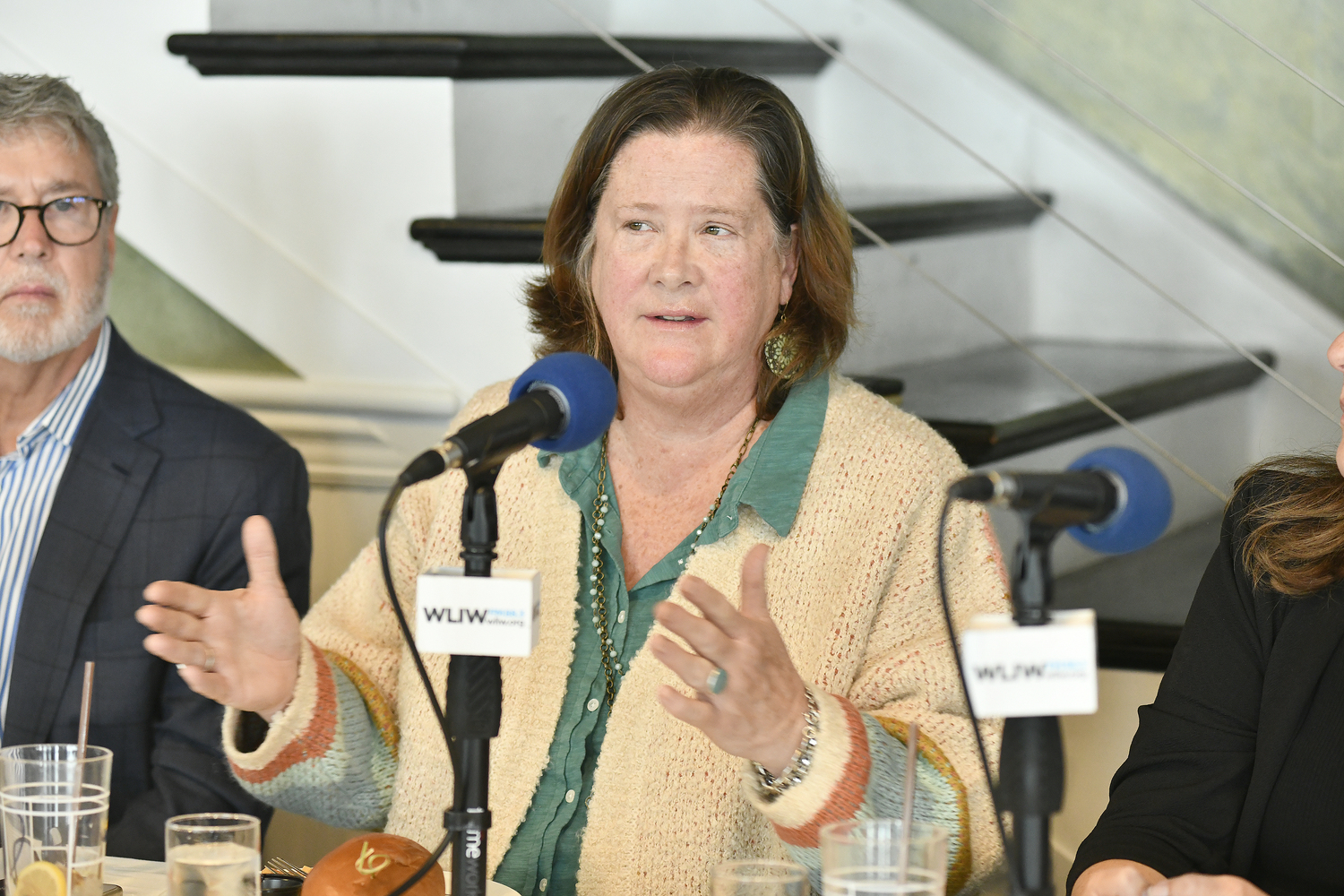 Panelist Erin Meaney, owner of Topiaire Flower Shop on Jobs Lane in Southampton Village.  DANA SHAW