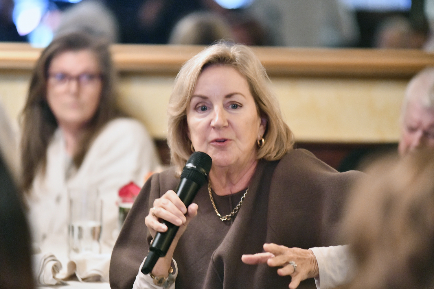 Audience member Peggy Gallagher.