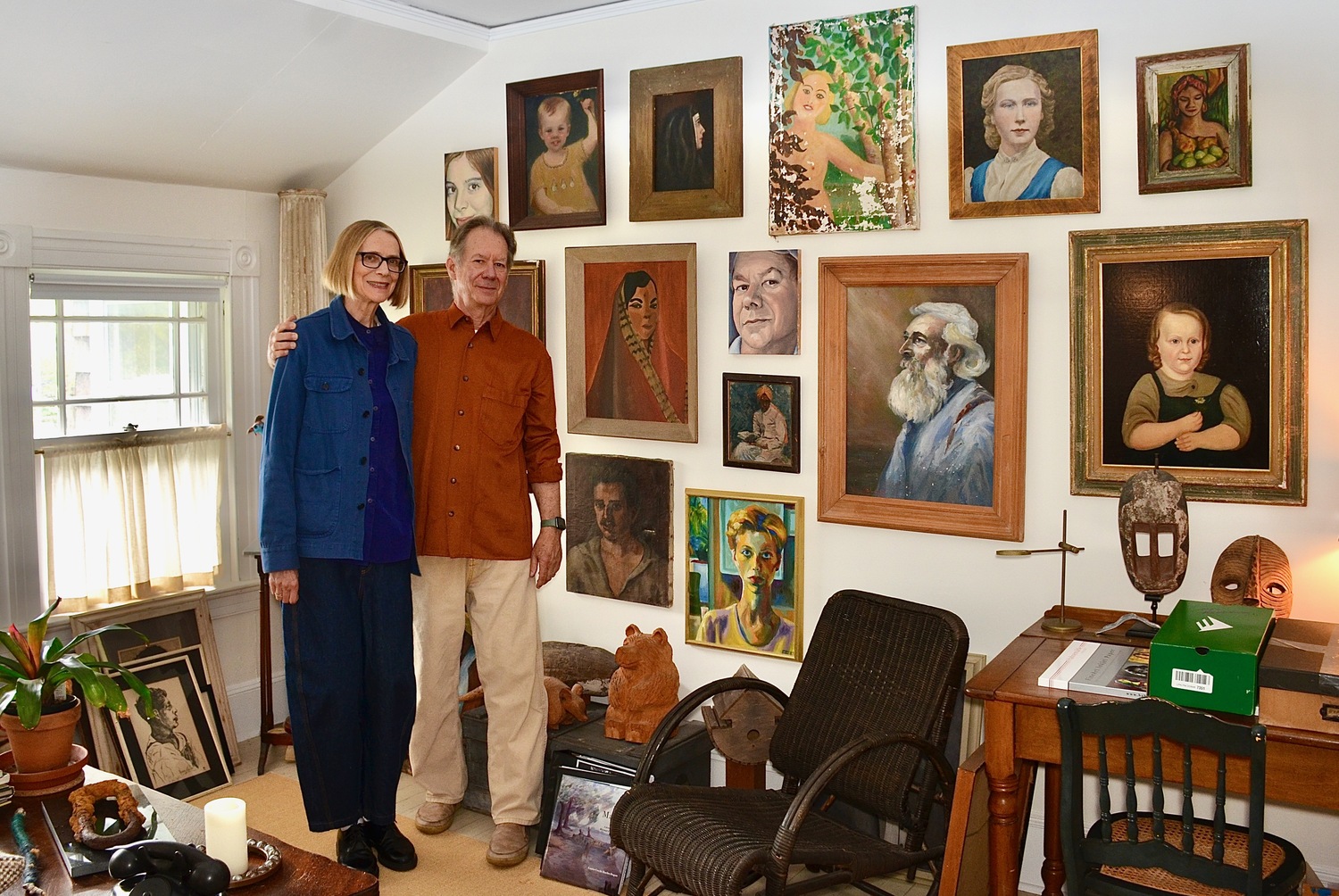 Eva Faye and Abby Terkuhle at their home in Bridgehampton. KYRIL BROMLEY