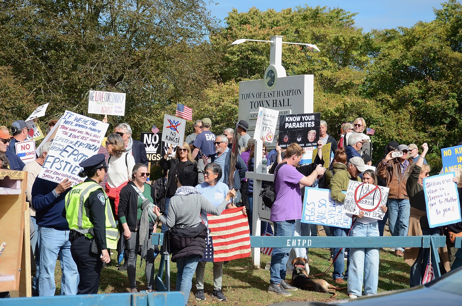 Hundreds gathered at East Hampton Town Hall for 