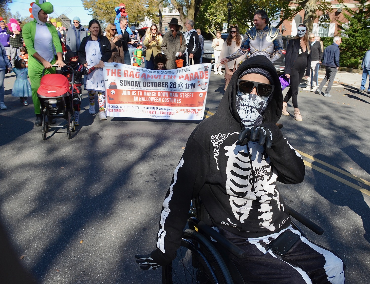 The Sag Harbor Ragamuffin Parade on Main Street on Saturday afternoon.  KYRIL BROMLEY
