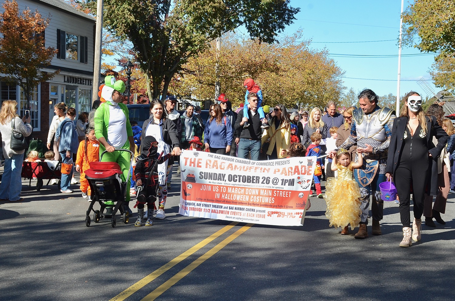The Sag Harbor Ragamuffin Parade on Main Street on Saturday afternoon.  KYRIL BROMLEY