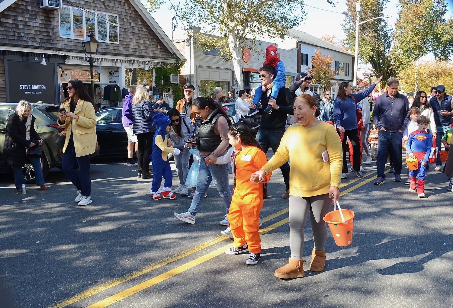 The Sag Harbor Ragamuffin Parade on Main Street on Saturday afternoon.  KYRIL BROMLEY