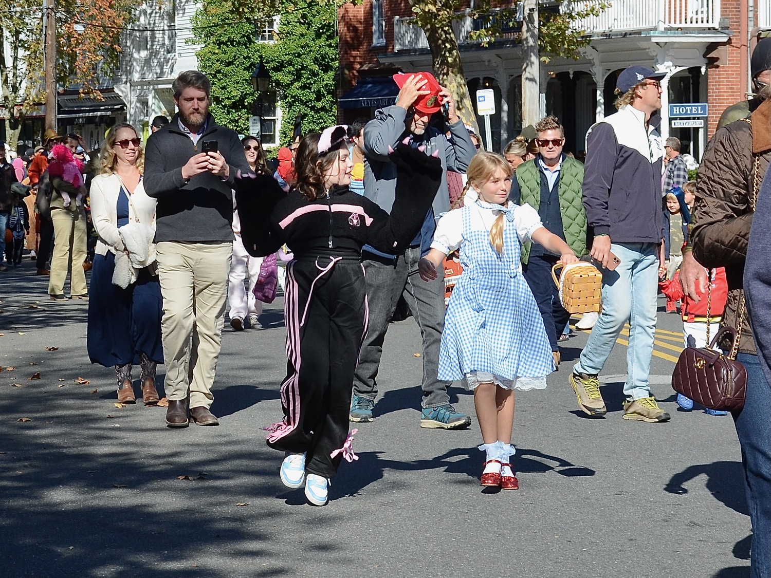 The Sag Harbor Ragamuffin Parade on Main Street on Saturday afternoon.  KYRIL BROMLEY