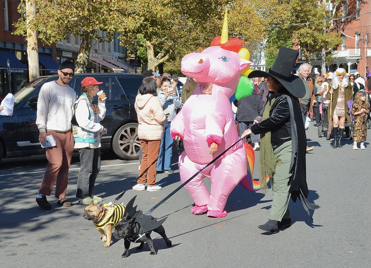 The Sag Harbor Ragamuffin Parade on Main Street on Saturday afternoon.  KYRIL BROMLEY