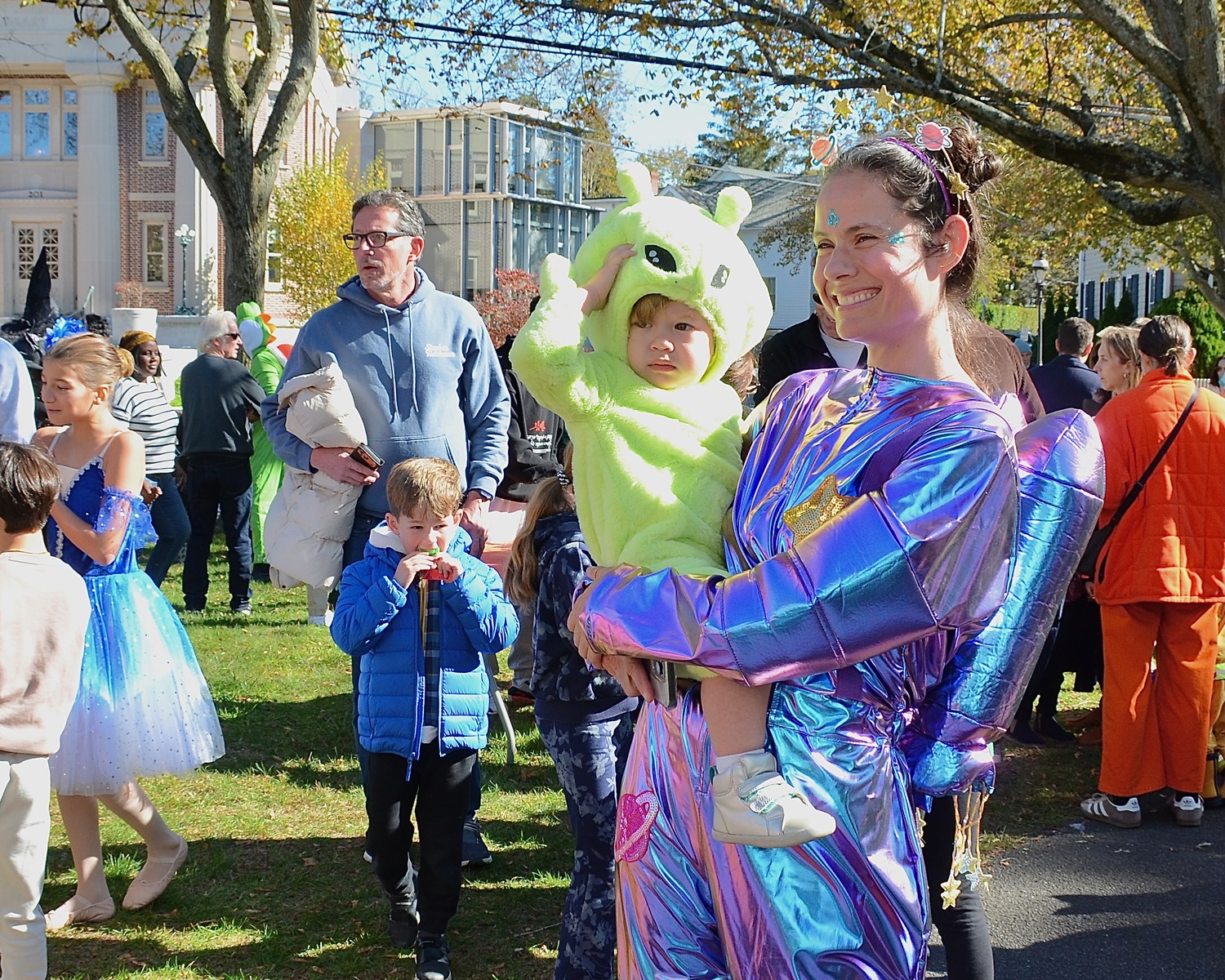 Ghosts and goblins gather at the Whaling Museum after the parade.   KYRIL BROMLEY