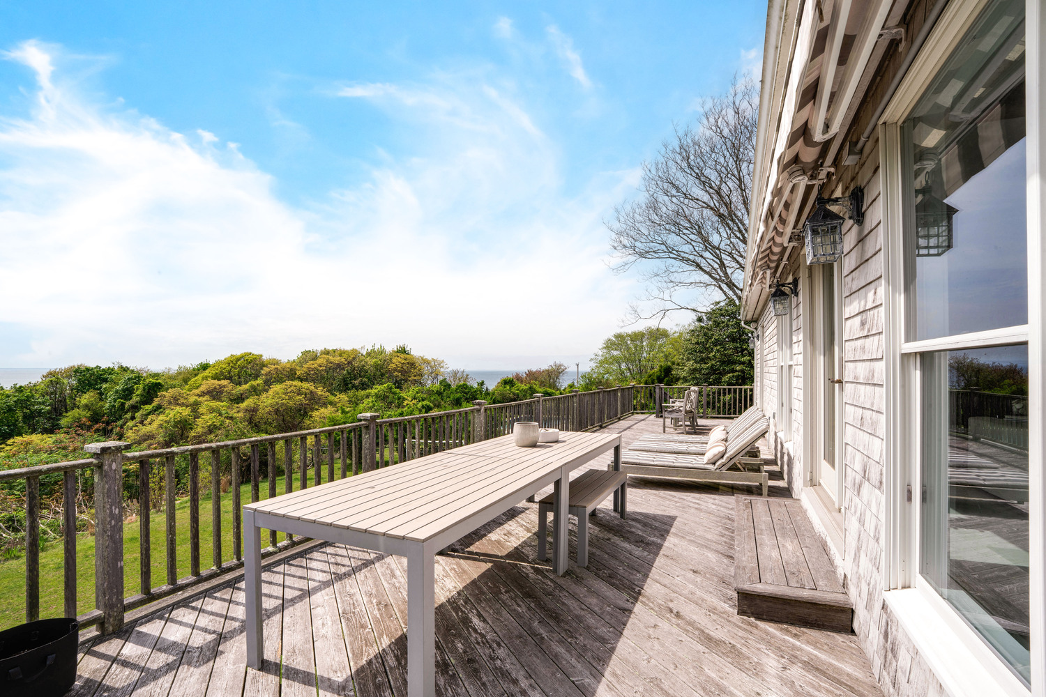 Standing on the deck of Esha Soni’s Montauk home. DOUGLAS ELLIMAN