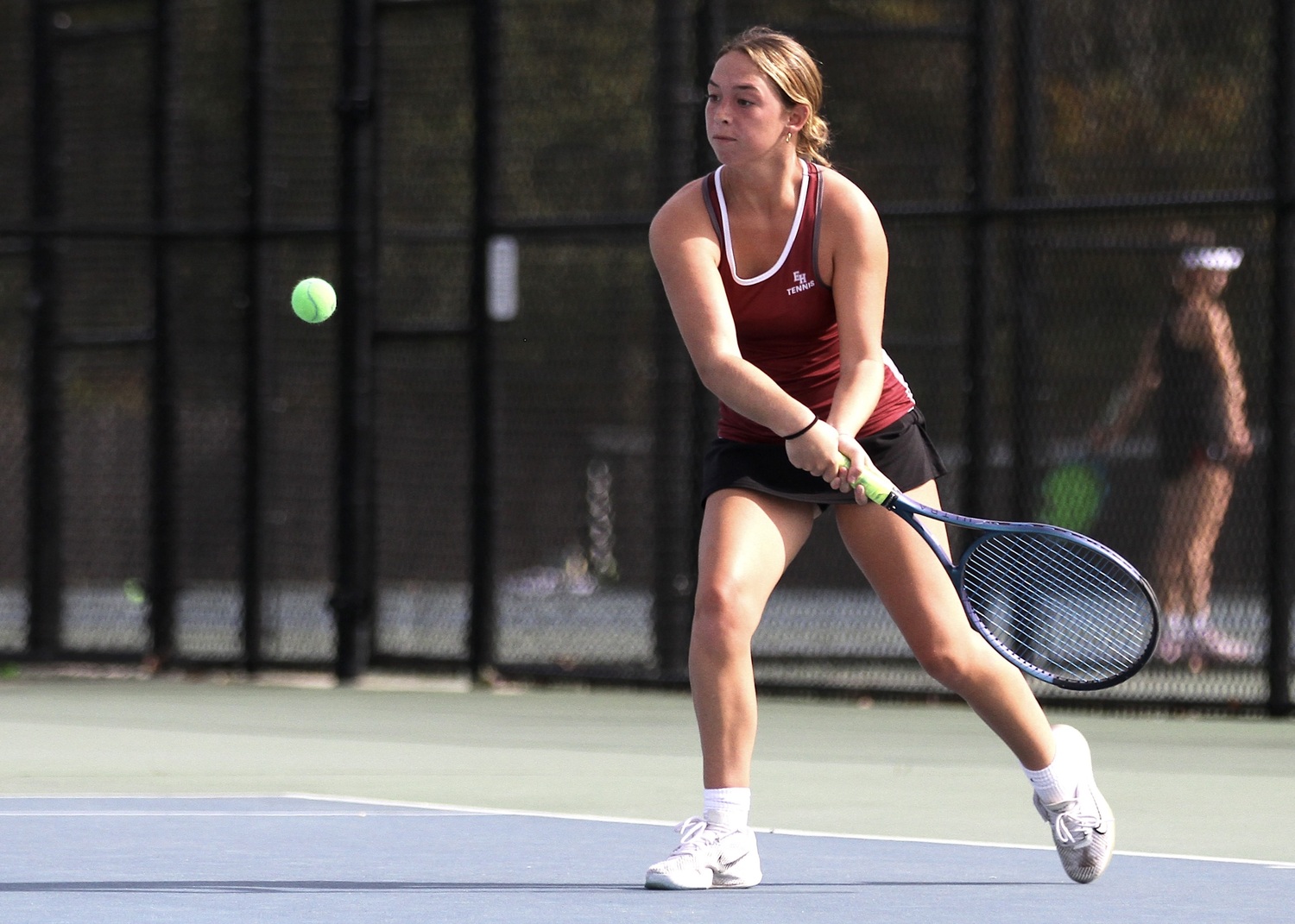 East Hampton senior Hailey Rigby keeps her eyes on the ball. DESIRÉE KEEGAN