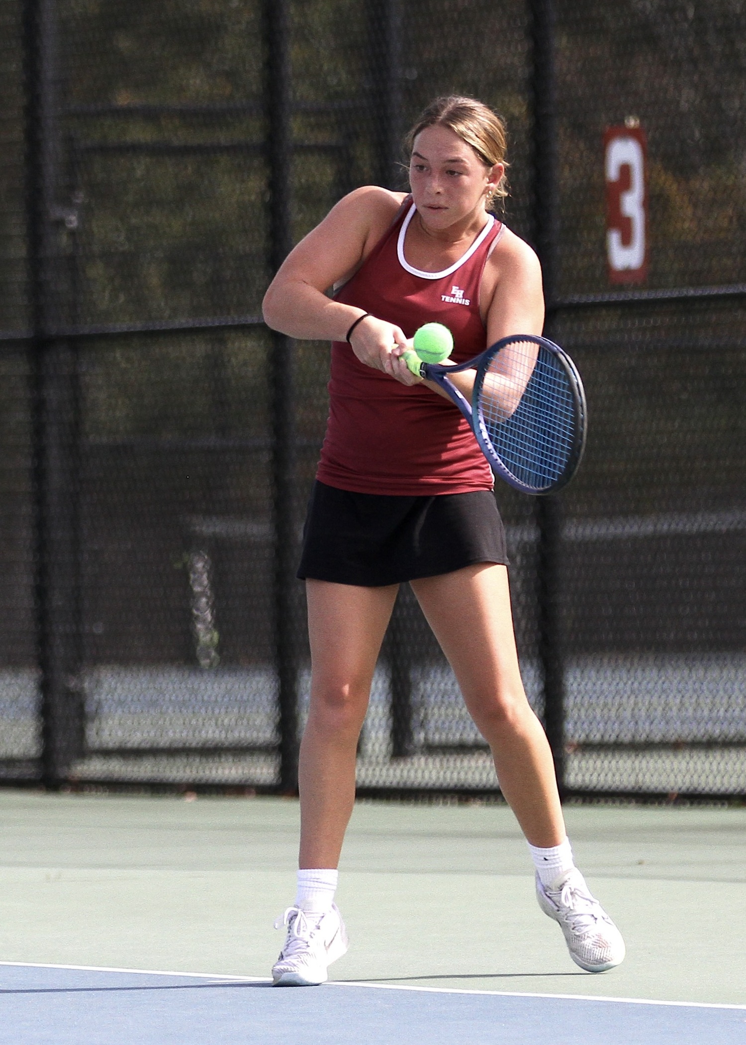 East Hampton senior Hailey Rigby connects with the ball. DESIRÉE KEEGAN