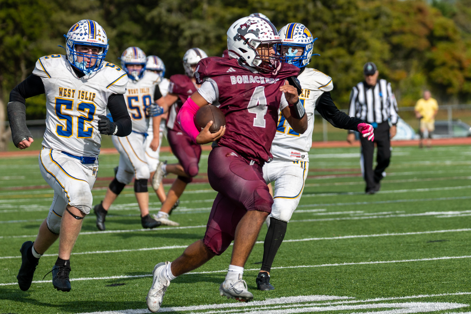 Bridgehampton junior Alex Davis gets loose.  RON ESPOSITO