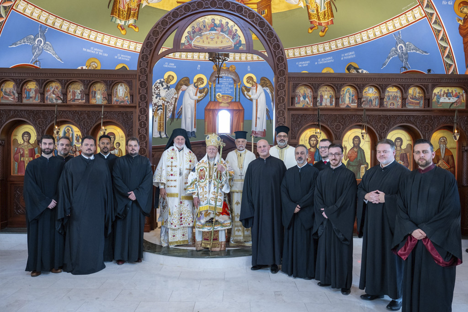 His All-Holiness Ecumenical Patriarch Bartholomew, the global leader of the Greek Orthodox Church, celebrated the Divine Liturgy at Dormition of the Virgin Mary Greek Orthodox Church of the Hamptons last week during his visit to the area. He conferred the title Megas Protoprebyteros of the Holy and Great Church of Christ upon Father Alexander Karloutsos and elevatd the church to the status of Cathedral.    Courtesy Dormition of the Virgin Mary Greek Orthodox Church of the Hamptons