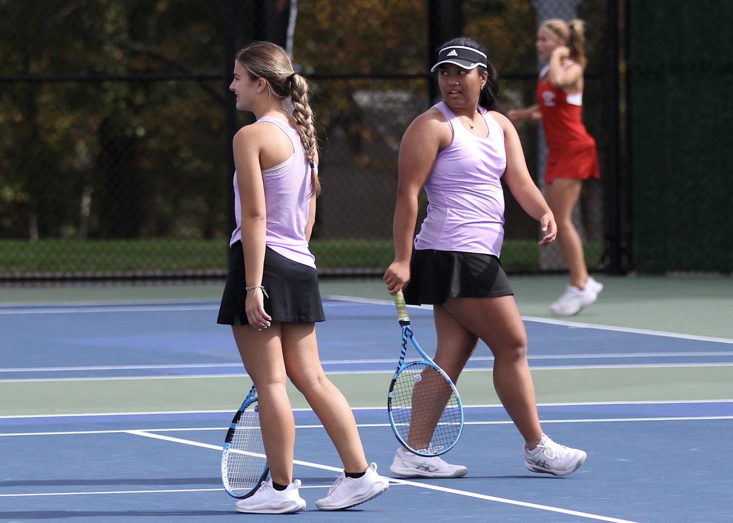 Doubles team Charlotte Summar and Melody Arabejo. DESIRÉE KEEGAN