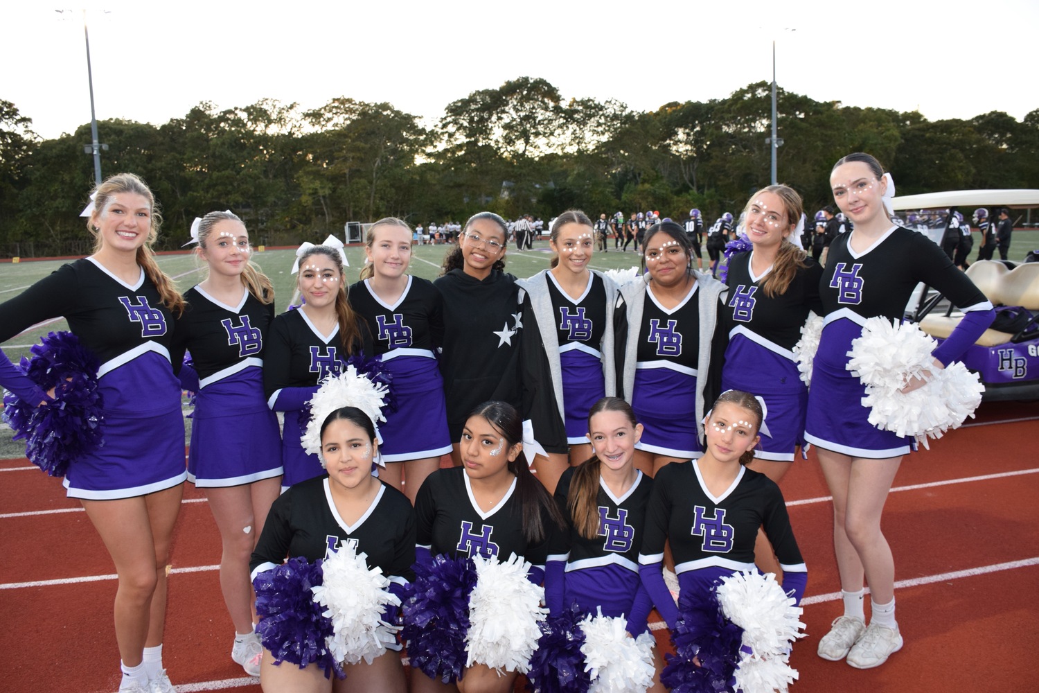 Excitement and pride were on display as Hampton Bays High School celebrated homecoming during the week of October 13. The week included a spirited pep rally, a community bonfire and a parade, as well as a homecoming dance. It also featured sporting events, including varsity boys and girls soccer and volleyball matches and a culminating homecoming football game under the lights, where the Baymen ousted Port Jefferson with a final score of 32-7. COURTESY HAMPTON BAYS SCHOOL DISTRICT